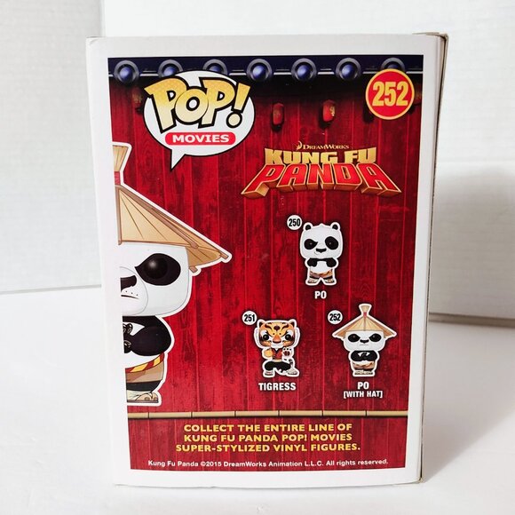 Pop! Movies - Kung Fu Panda - Po with Hat #252 - Picture 3 of 6